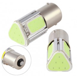 P21W - BA15S желтая LED 3+1COB одно контактная лампочка  - для заднего хода - противотуманных - стоп сигнал и габаритных огней